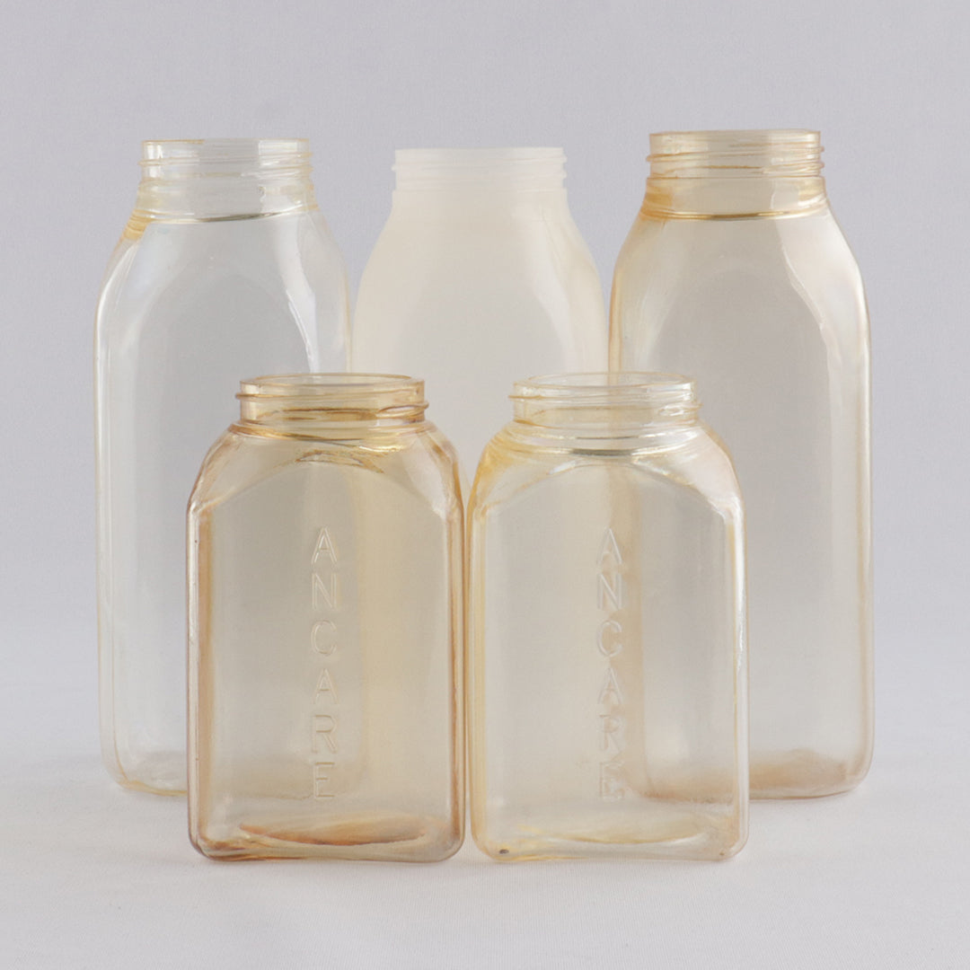 16 oz Clear Glass French Square Bottles